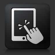 Black Square Button with Tablet Icon N5