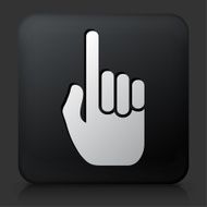 Black Square Button with Pointing Hand N2