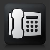 Black Square Button with Telephone Icon N9