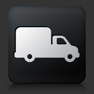 Black Square Button with Truck Icon N6