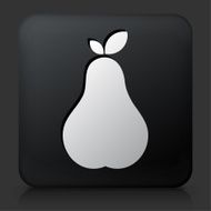 Black Square Button with Pear Icon N2