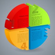 3d diagram with number cutouts