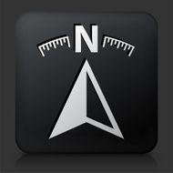 Black Square Button with Compass Icon N6