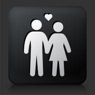 Black Square Button with Couple Icon N2