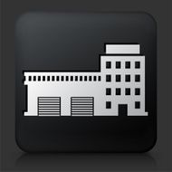 Black Square Button with Building Icon N34