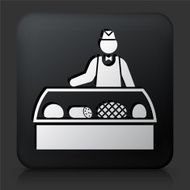 Black Square Button with Sales Person and Cold Cuts