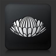 Black Square Button with Tea Icon N5