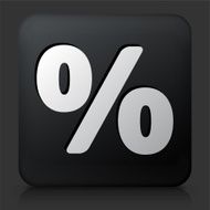Black Square Button with Percent Sign