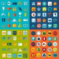 Set of summer tourism icons N508