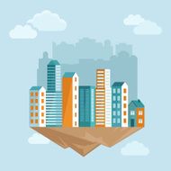 Vector city concept in flat style
