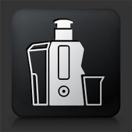 Black Square Button with Blender Icon N3