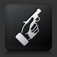 Black Square Button with Starter Pistol