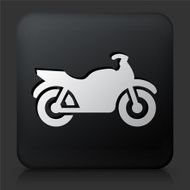 Black Square Button with Motorcycle Icon N4