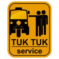 Vector black tuk service icons set