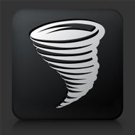 Black Square Button with Tornado