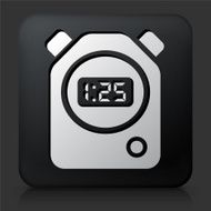 Black Square Button with Timer