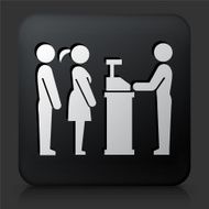 Black Square Button with Ordering Line