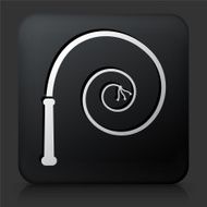 Black Square Button with Whip Icon N2