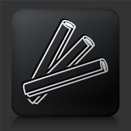 Black Square Button with Building Blueprints Icon N2