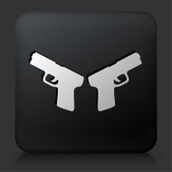 Black Square Button with Two Pistols N2