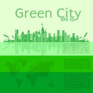 infographics Green modern city living concept N4