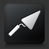 Black Square Button with Pointing Trowel N2