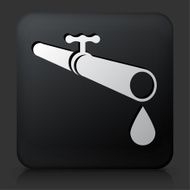 Black Square Button with Pipe Icon N2