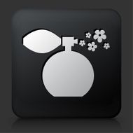 Black Square Button with Perfume Icon N2