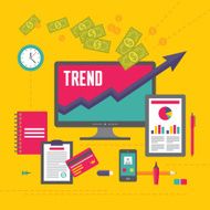 Business Trend Illustration in Flat Design Style N2