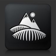 Black Square Button with Tea Farm Icon