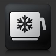 Black Square Button with Snowflake Icon N2