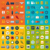Set of summer tourism icons N509