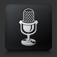 Black Square Button with Microphone Icon N4