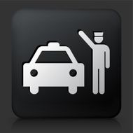 Black Square Button with Doorman &amp; Taxi