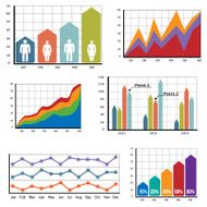 charts and graphs design elements N2