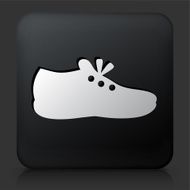 Black Square Button with Shoes Icon N3