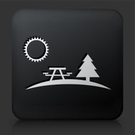 Black Square Button with Picnic Table Icon