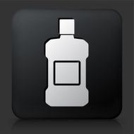 Black Square Button with Mouthwash Icon