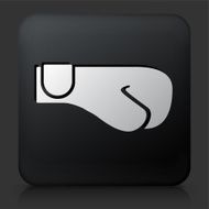 Black Square Button with Boxing Gloves Icon N2