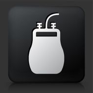 Black Square Button with Blood Donation Icon N2