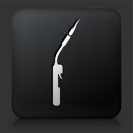 Black Square Button with Blacksmith Blowtorch Icon