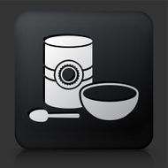 Black Square Button with Oatmeal Icon N2
