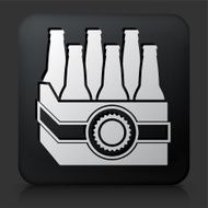 Black Square Button with Beer Case