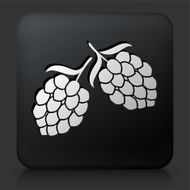 Black Square Button with Hops