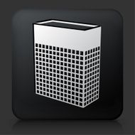 Black Square Button with Storage Icon