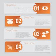 Design number banners template graphic or website layout N21