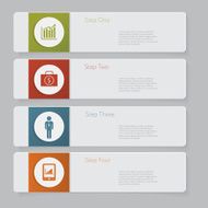 Infographic Design number banners template graphic or website layout N40