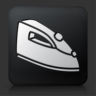 Black Square Button with Iron Icon N4