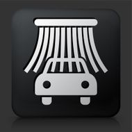Black Square Button with Car Wash Icon N3