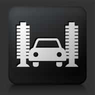 Black Square Button with Car Wash Icon N7